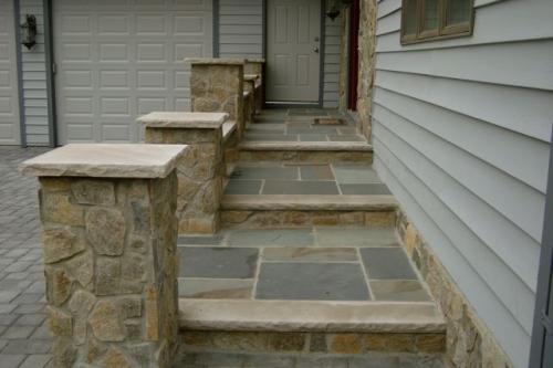 1 Inch Thermalfaced Cut Pattern and Limestone Steps