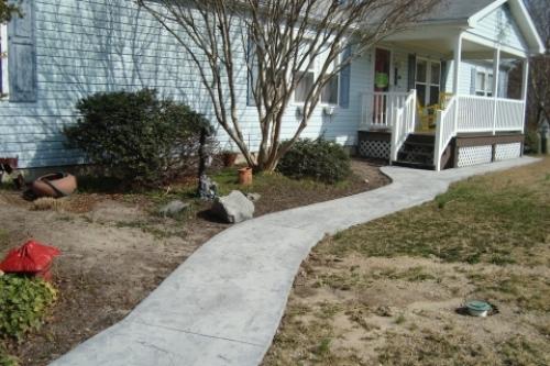Stamped Concrete Walkway