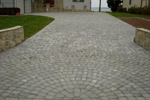 EP Henry Old Town Cobble Paver Driveway